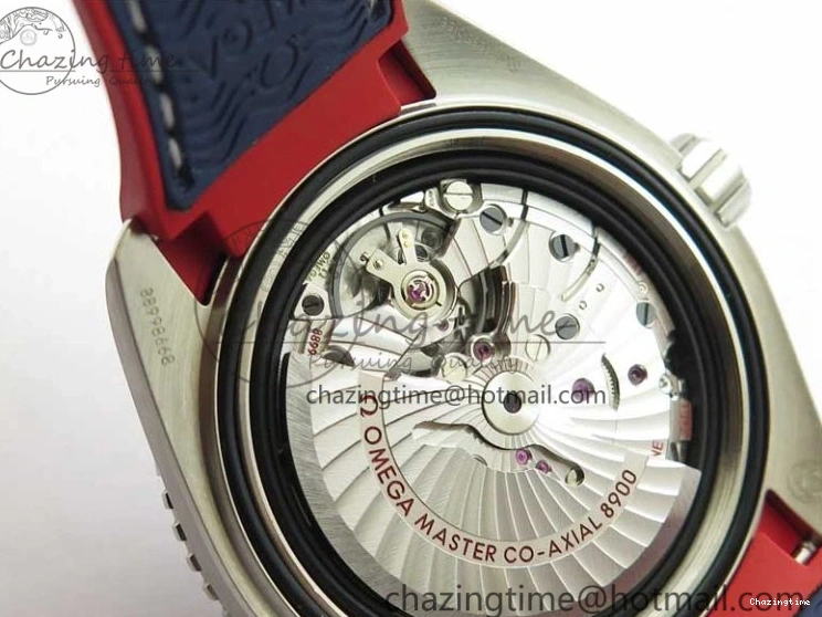 0117 Comfortable Planet Ocean 43.5mm America’s Cup VSF Best Edition White Dial On Blue Gummy Strap A 7900